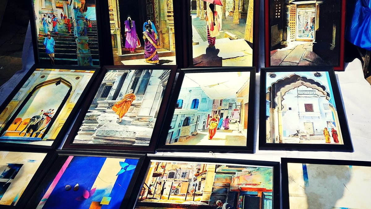 A colour-splashed potpourri of paintings, sketches, caricature, body art, and more was on display at Chitra Santhe’s 15th edition.