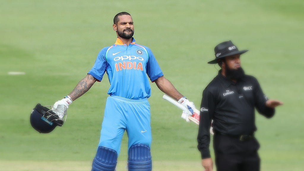 Shikhar Dhawan scored a century in his 100th ODI.