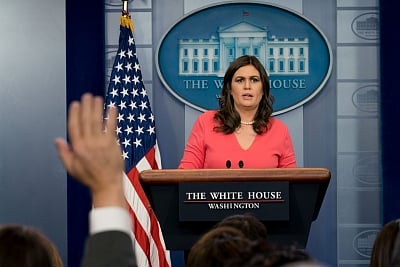 White House Press Secretary Sarah Sanders. (Xinhua/Shen Ting/IANS)