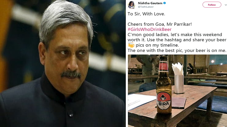 Goa Chief Minister Manohar Parrikar kicked up a storm with his comments about women drinking beer. 