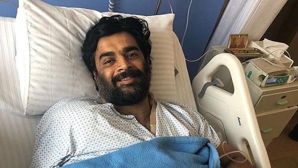 Ranganathan Madhavan, after his shoulder surgery. 