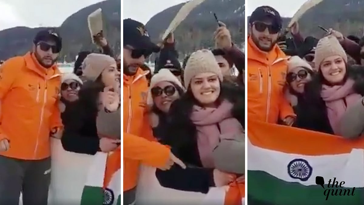 Shahid Afridi was meeting his fans on the sidelines of an ice cricket tournament in Switzerland.&nbsp;