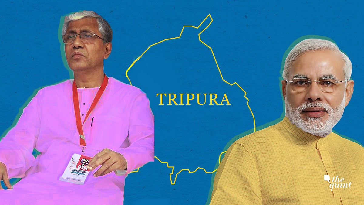 Tripura CM Manik Sarkar (L), PM Modi (R). Image used for representational purposes.