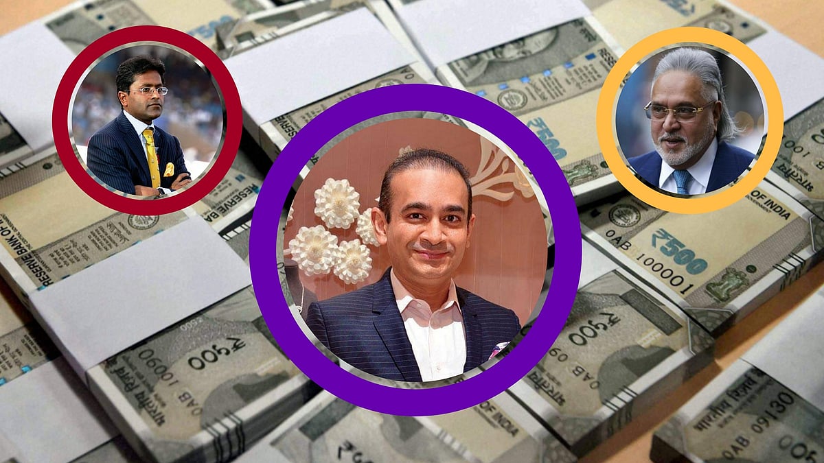 Nirav Modi (centre) can take heart from the shambles we’ve made of Vijay Mallya’s&nbsp; (right) and Lalit Modi’s (left) escapes from Indian authorities.