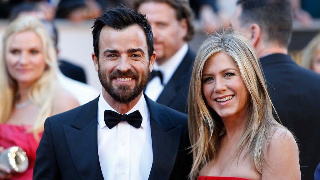 Justin Theroux with Jennifer Aniston. 