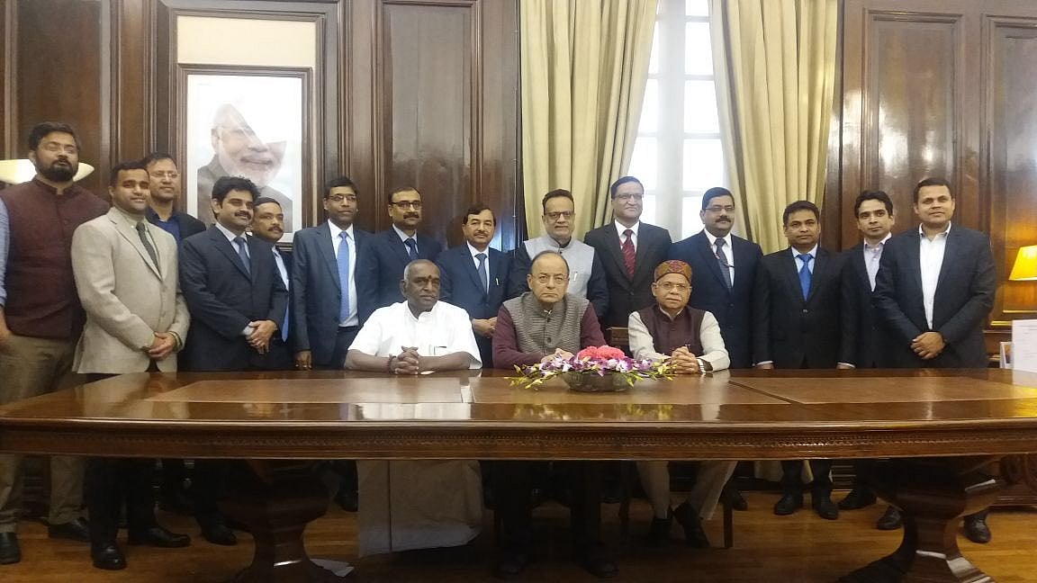 The ‘all-male’ Budget team.
