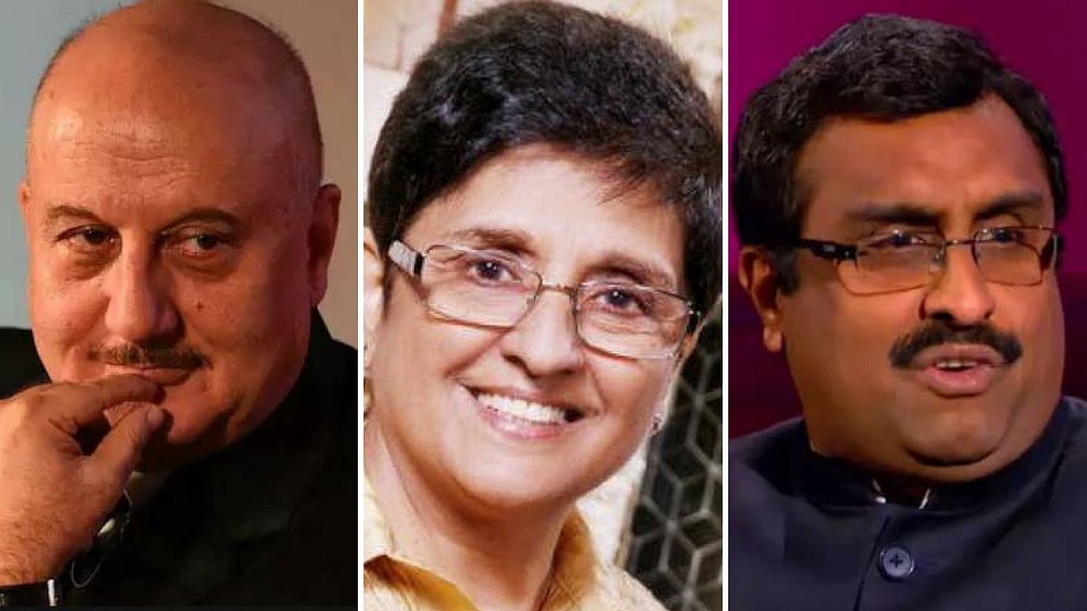 Anupam Kher, Kiran Bedi and Ram Madhav