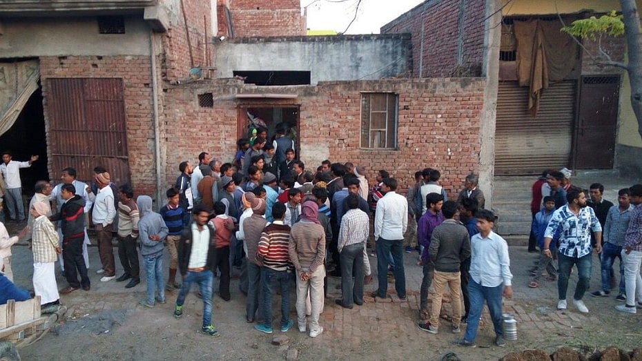 Commotion in Modinagar after the incident. 