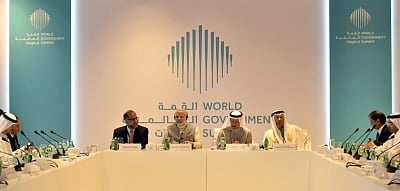 Abu Dhabi: Prime Minister Narendra Modi with the business leaders from Gulf Cooperation Council Countries in Abu Dhabi, United Arab Emirates on Feb 11, 2018. (Photo: IANS/PIB)