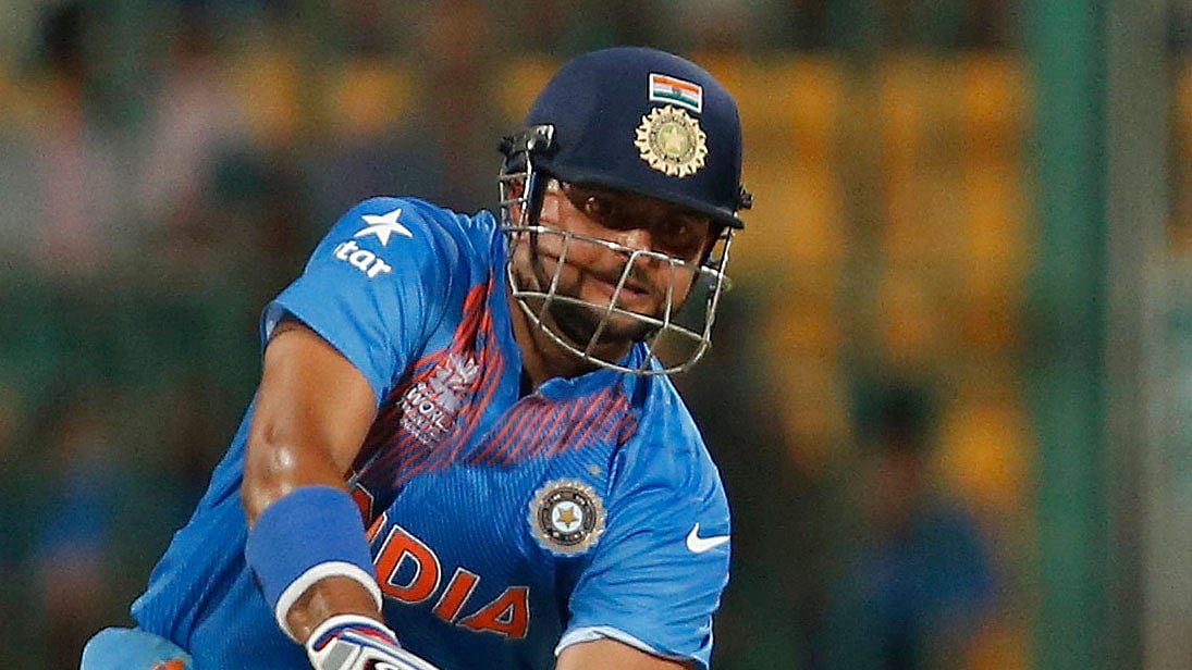 Suresh Raina plays a shot during the World T20.
