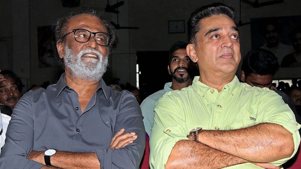 Rajinikanth (left) and Kamal Haasan.