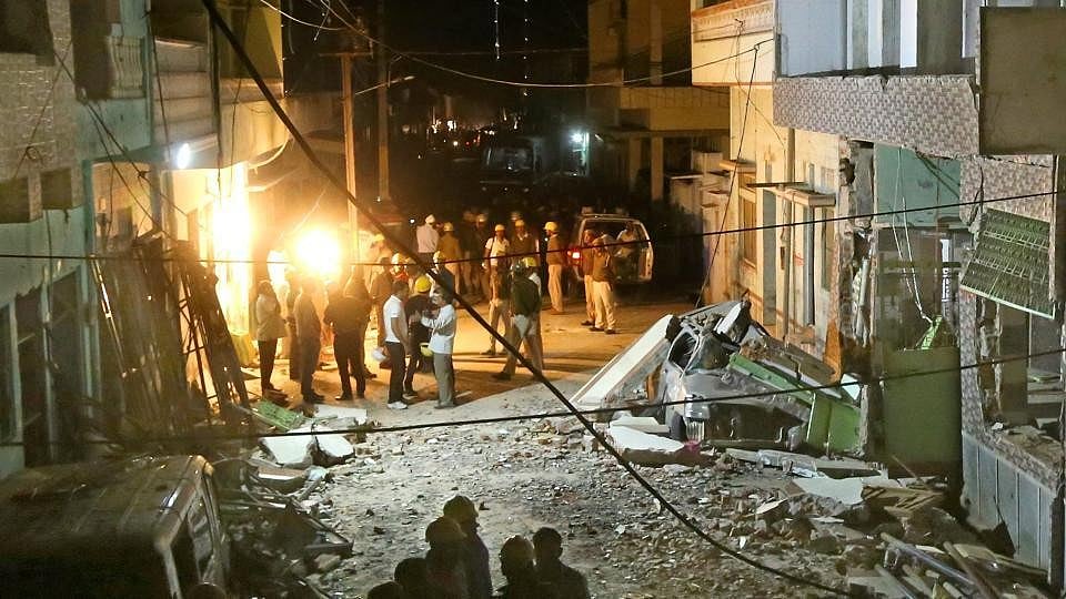 At least nine people were killed after two LPG cylinders exploded at a wedding function in Rajasthan.