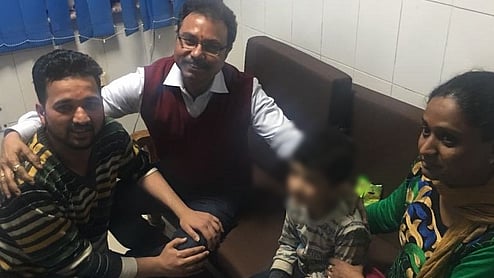 The five-year-old has now been reunited with his family.