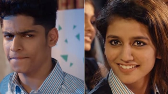Screenshot from the song <i>Manikya Malaraya Poovi </i>with the viral sensation Priya Varrier.