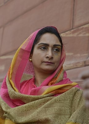 New Delhi: Union Food Processing Industry Minister Harsimrat Kaur Badal at Parliament on Feb 8, 2018. (Photo: IANS)