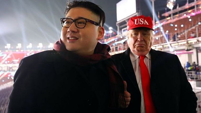 “We tried to sneak into the media section so we could wave to the athletes.”