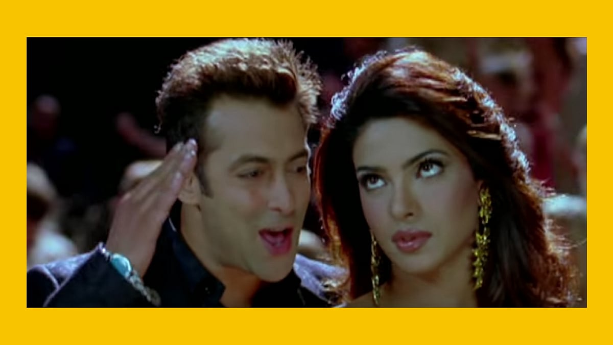 Priyanka Chopra and Salman Khan in still from <i>Salaam-E-Ishq</i>. 