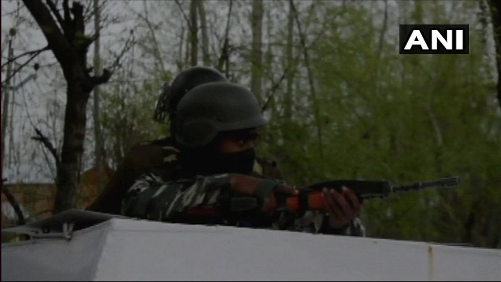 The security forces gunned down two militants. 