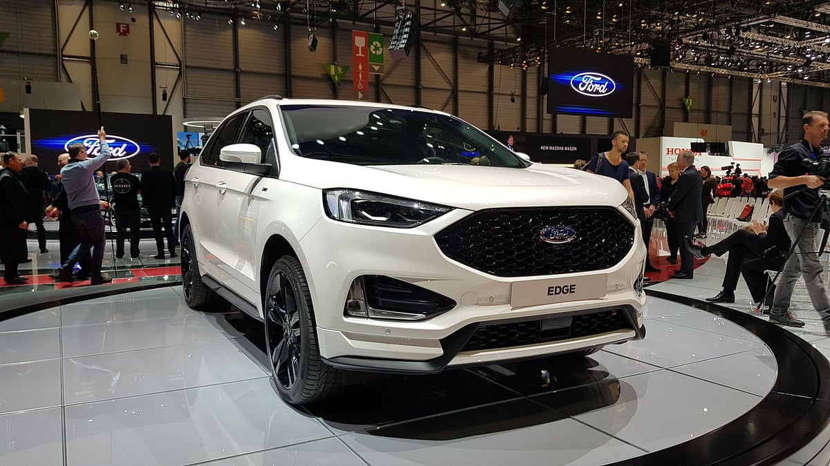 Ford showcased the facelifted Edge SUV, which may be of interest for the Indian market later. 