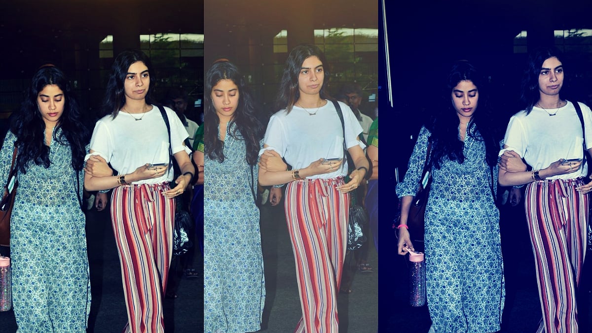 Janhvi and Khushi Kapoor were spotted at the airport. 