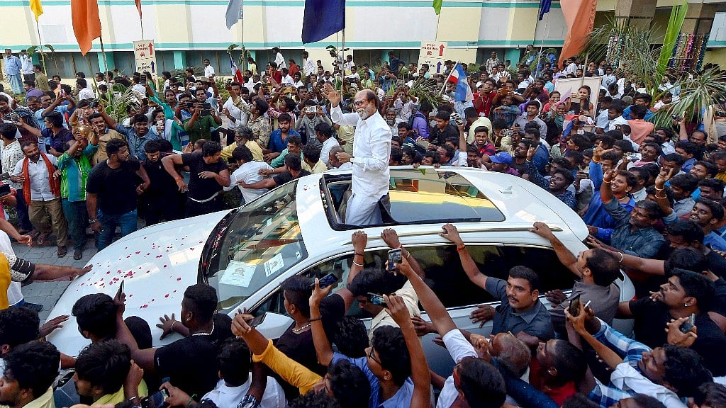 Actor-turned politician Rajinikanth.