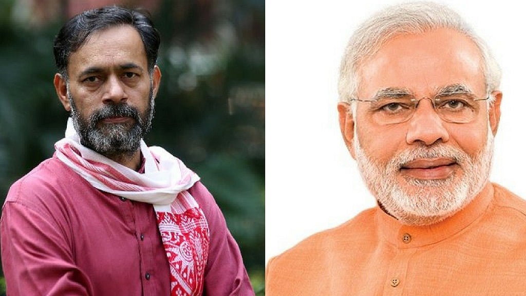 Yogendra Yadav (left) pens an open letter to PM Modi (right), that addressed the demands of the students protesting the SSC exam fixing. 