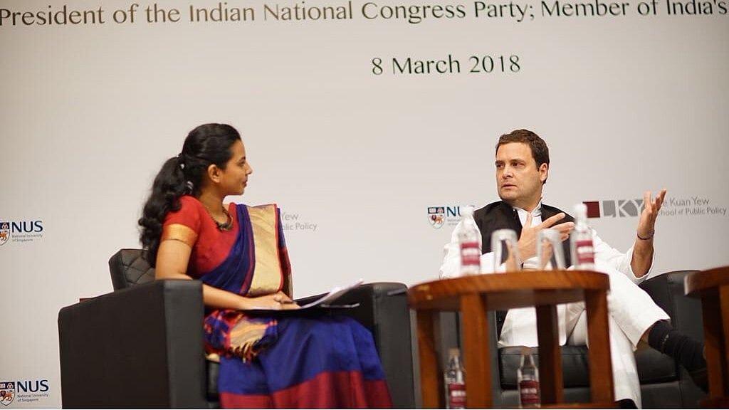 Rahul Gandhi in Singapore.&nbsp;
