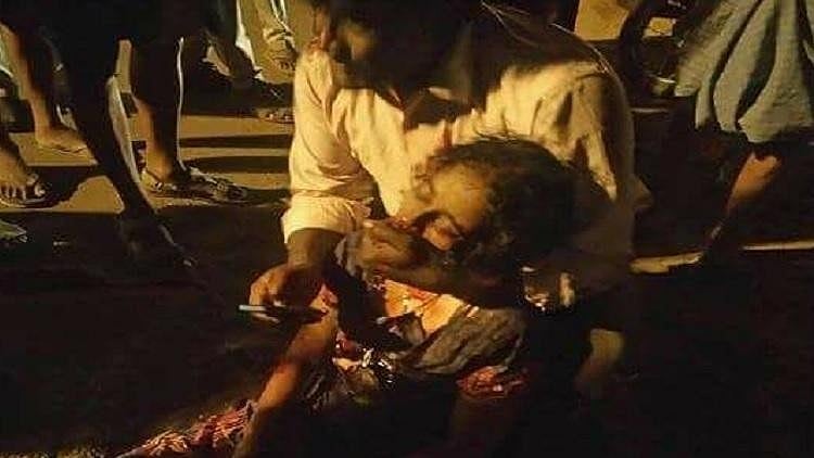 A 30-year-old pregnant woman was killed after a traffic policeman kicked the two wheeler she was riding on.