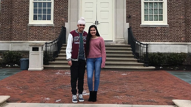 Kirit and his sister Jasmine in Delaware, US.