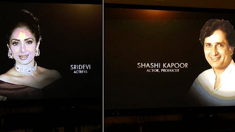 A tribute was paid to Sridevi and Shashi Kapoor at the Oscars 2018 event in LA.