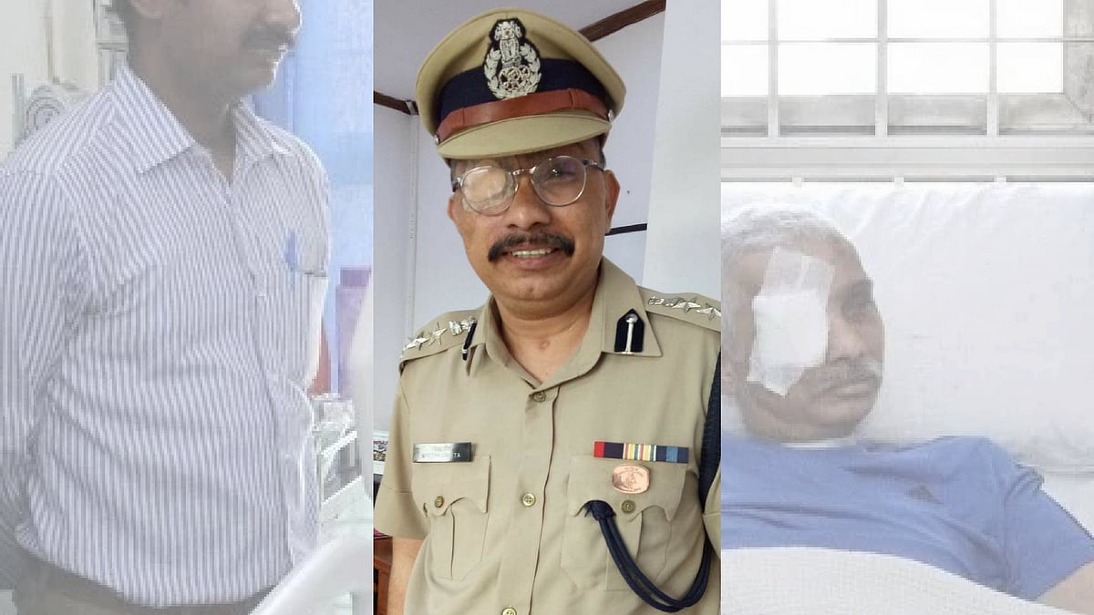 Chetan Kumar Cheetah, after his recovery(foreground), and during his recovery at New Delhi’s AIIMS(background)