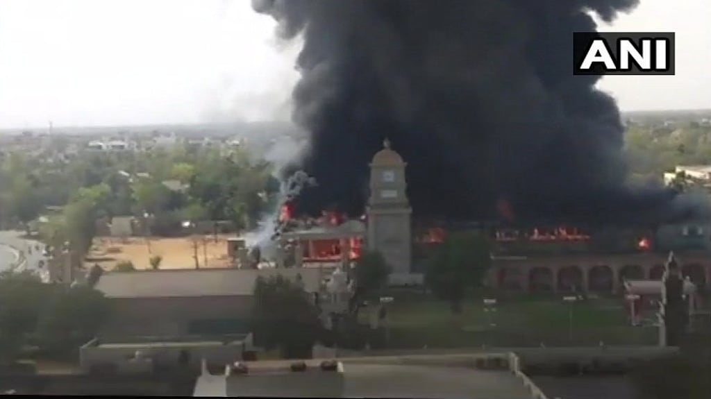 Mysore Mahal,  a wedding hall in Jaipur’s Sirsi Road, was gutted after a massive fire broke out on Tuesday afternoon.