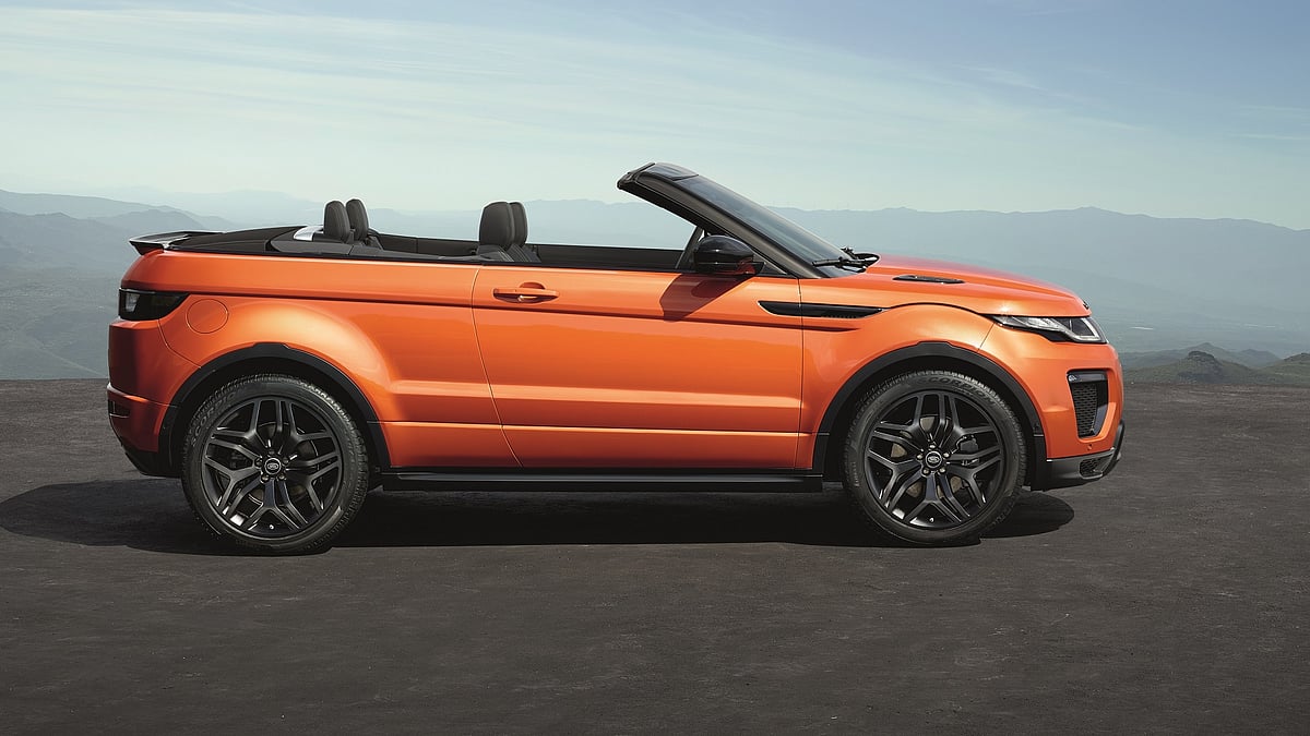 The Range Rover Evoque convertible comes with a 2-litre petrol engine.