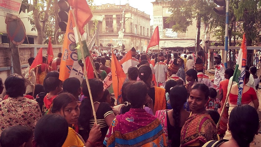 A Trinamool Ram Navami rally in the Birbhum district of West Bengal.
