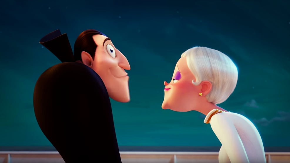 Drac with his lady love in <i>Hotel Transylvania 3</i>.