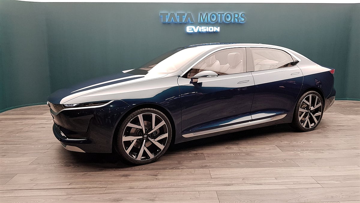 Tata Motors E-Vision Electric Sedan showcases its future design language.&nbsp;