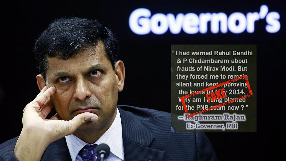 Raghuram Rajan rubbishes fake quote.