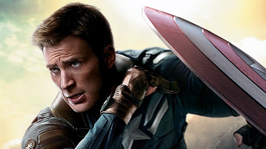 Chris Evans as Captain America.