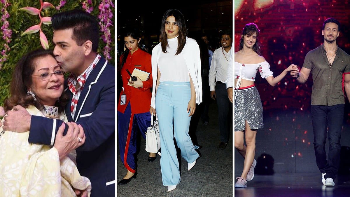 Karan Johar celebrates mother Hiroo’s birthday, Priyanka Chopra returns to India, Disha Patani and Tiger Shroff on the DID sets. 