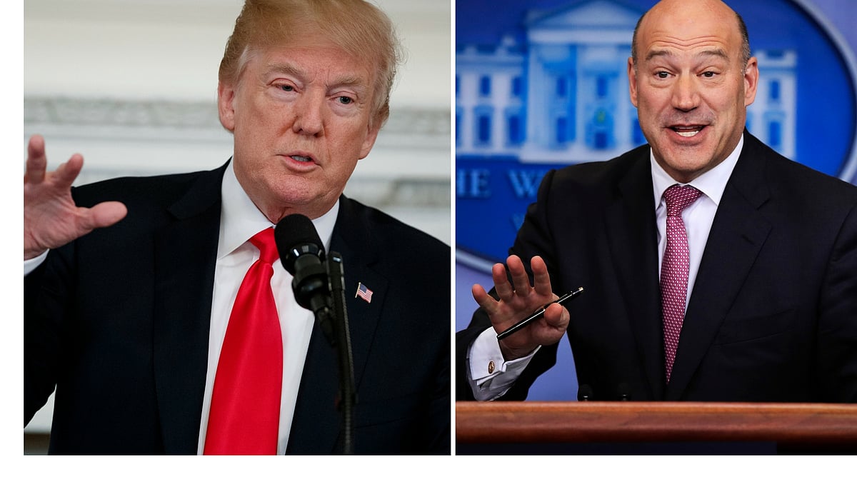US President Donald Trump and White House chief economic adviser Gary Cohn.