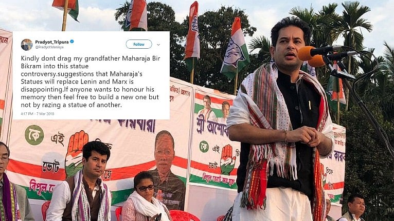 Pradyot Deb Barman, the head of the Tripura Royal Family has slammed the razing of Lenin statues in Tripura. 
