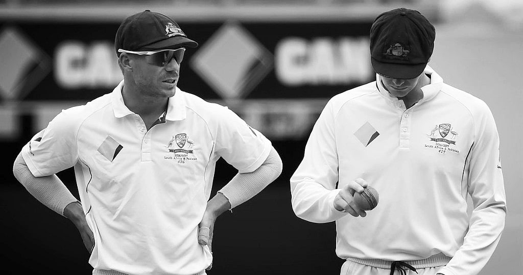 Steve Smith (right) and David Warner have been suspended for 12 months by Cricket Australia in the ball-tampering row.
