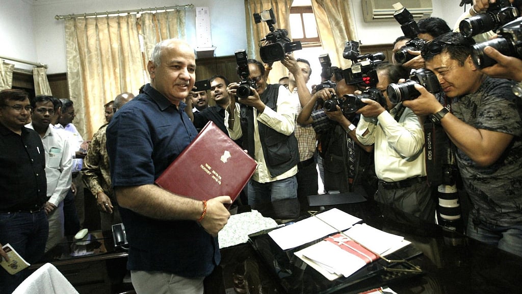 Deputy Chief Minister Manish Sisodia presenting the Delhi Budget 2018-19.