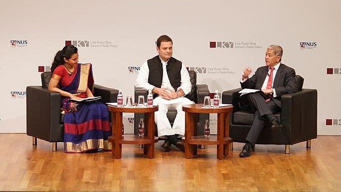 Rahul Gandhi in Singapore. 