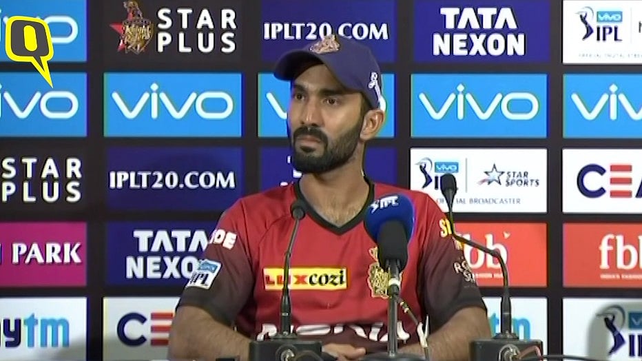 Dinesh Karthik addresses the press after going down to SRH, urges pacers to learn the knuckleball.