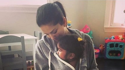 Sunny Leone with her daughter Nisha. 