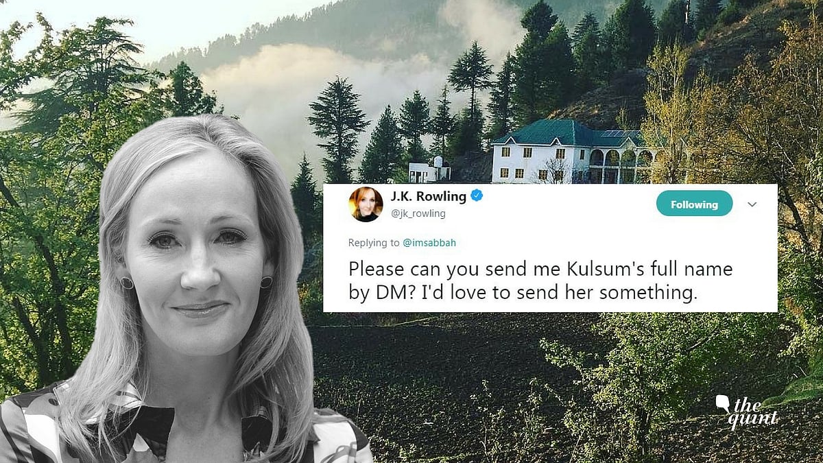 Rowling reached out to 12-year-old Kulsum on Twitter.