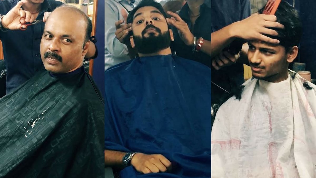 Chatting politics, over a haircut.