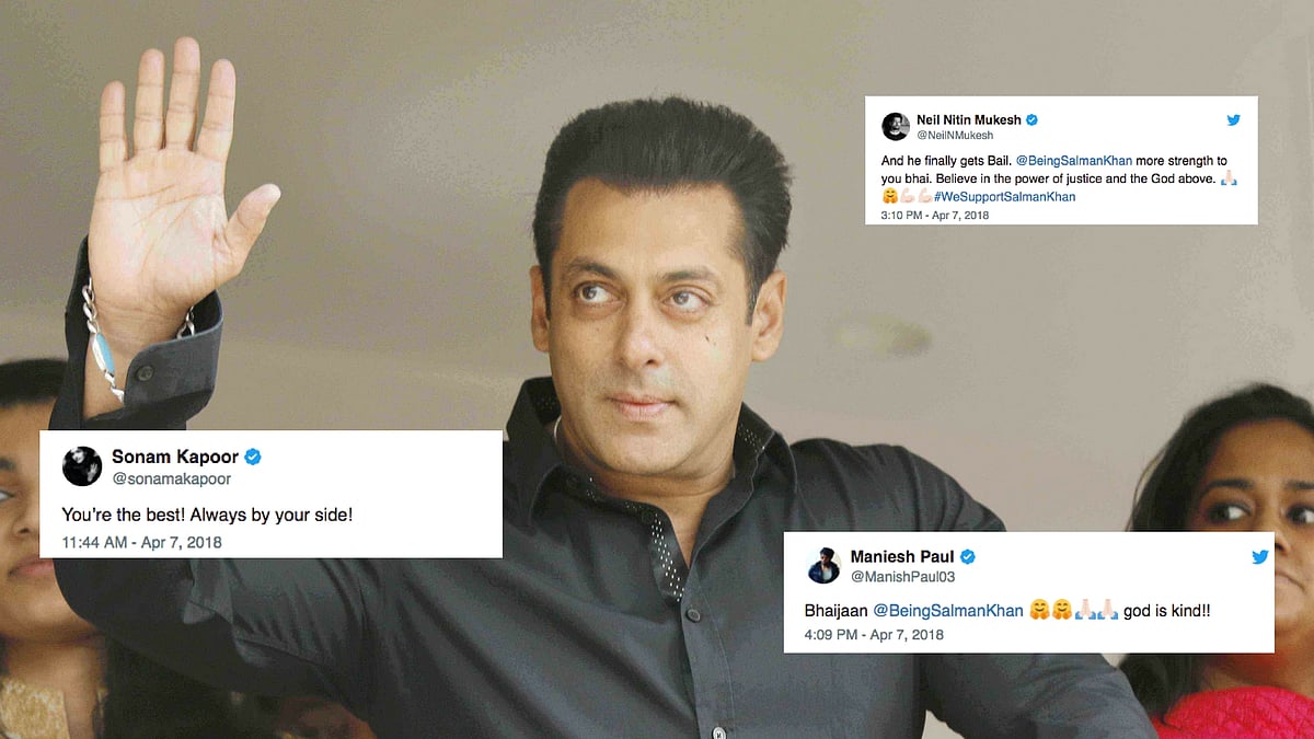 Bollywood expresses happiness as Salman Khan gets bail.&nbsp;