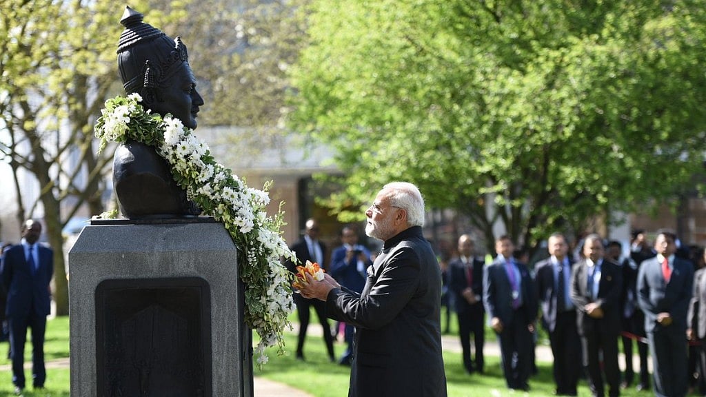 Prime Minister Narendra Modi paid tribute to Basaveshwara on the banks of the River Thames.